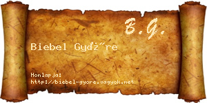Biebel Györe névjegykártya